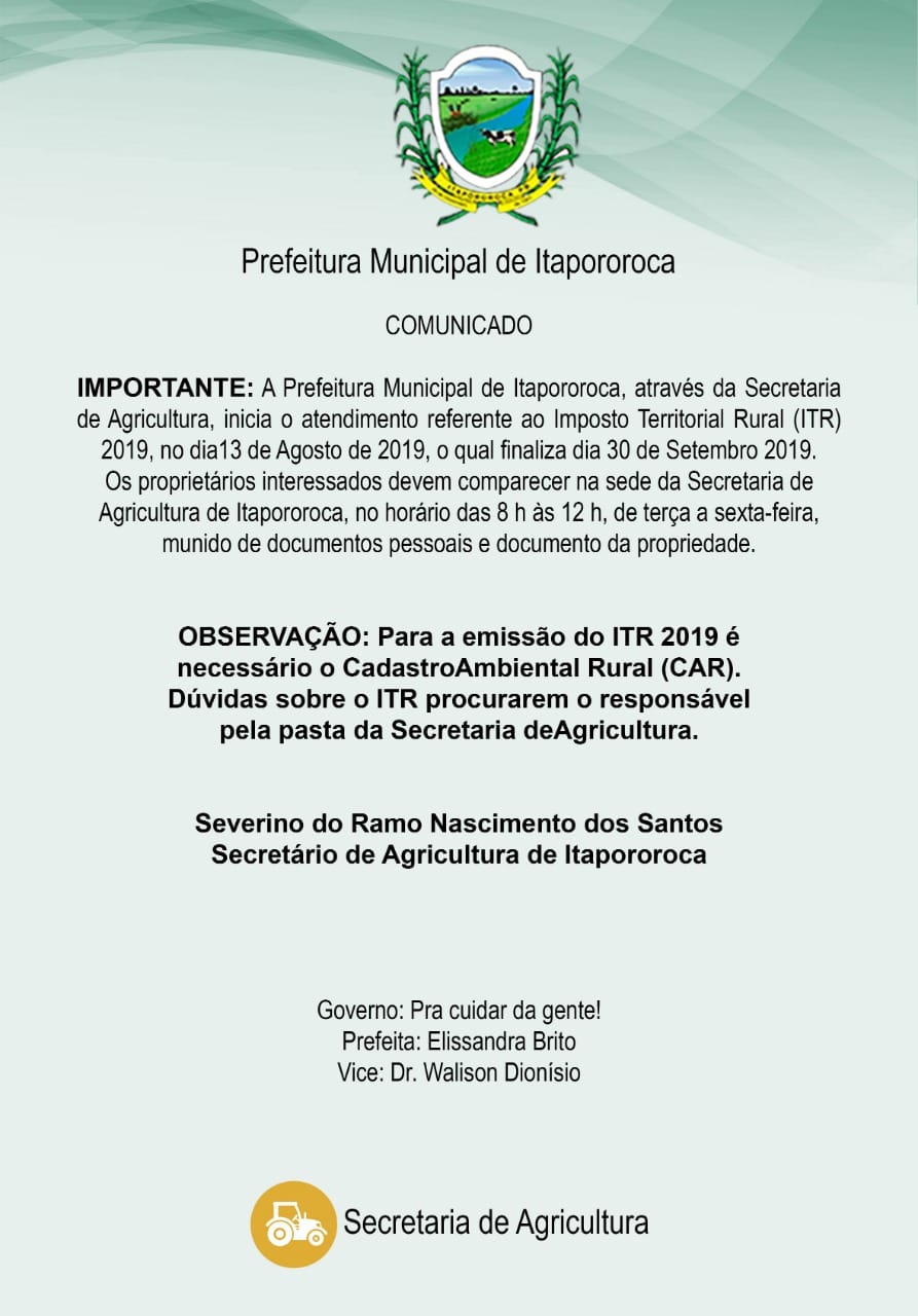 Secretaria de Agricultura Informa!